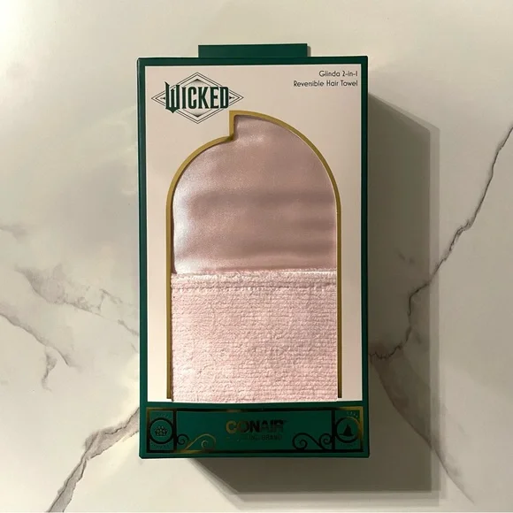 Wicked Glinda Self-Care Collection: Satin Sleep Set, Hair Towel, Spa Headband - Picture 12 of 16